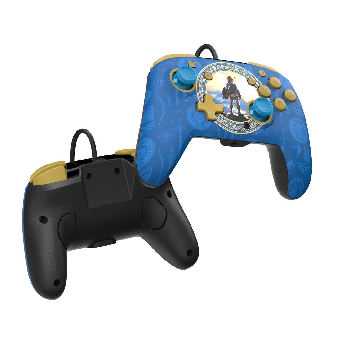 PDP Wired Nintendo Switch Pro Controller - Hyrule Blue, One Size, Model 500-134-HLBL, Compatible with Switch Lite/OLED