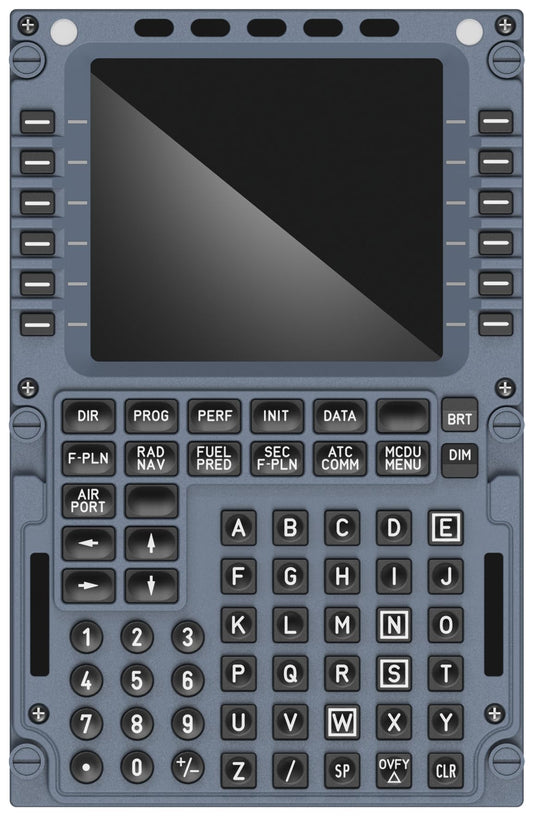 WINGFLEX Airbus A320 MCDU for Flight Simulator - IPS HD Screen, Auto Brightness, Plug-and-Play, A32WX Model, Grey