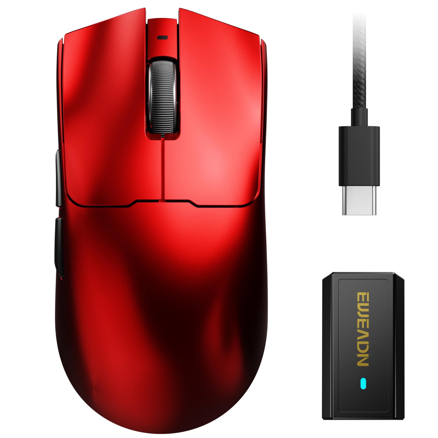 EWEADN S9 Ultra Wireless Gaming Mouse 59G Ergonomic Computer Mouse Triple Modes 8K Polling PAW3950 42K DPI Optical Sensor Kailh Switch 250h Battery Life Programmable for PC/Win/Mac(Red)