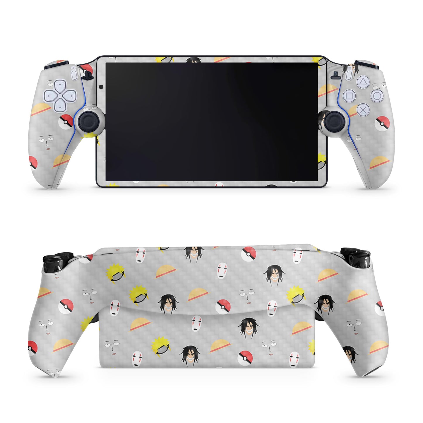 Carbon Fiber Gaming Skin Compatible with PS5 Portal Remote Player - Anime Fan - fine 3M Vinyl Protective Wrap Decal Cover - Easy to Apply | Crafted in The USA by MightySkins