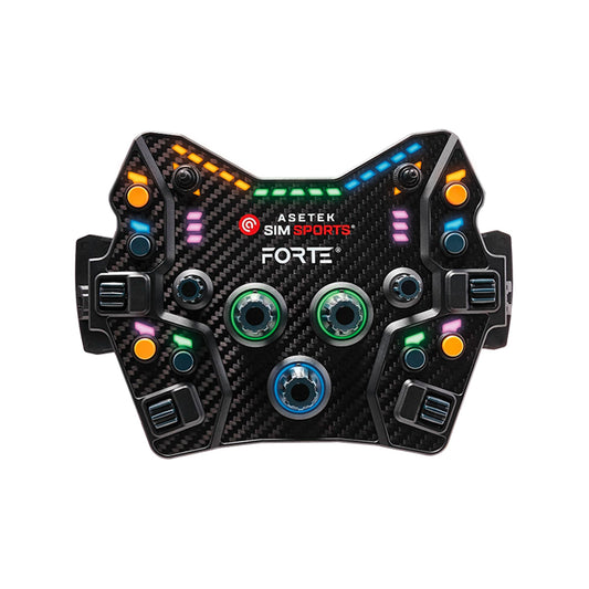 ASETEK Forte GT Button Box | Sim Racing Control Panel | Gray/Orange | High Precision Controls for Ultimate Racing Experience