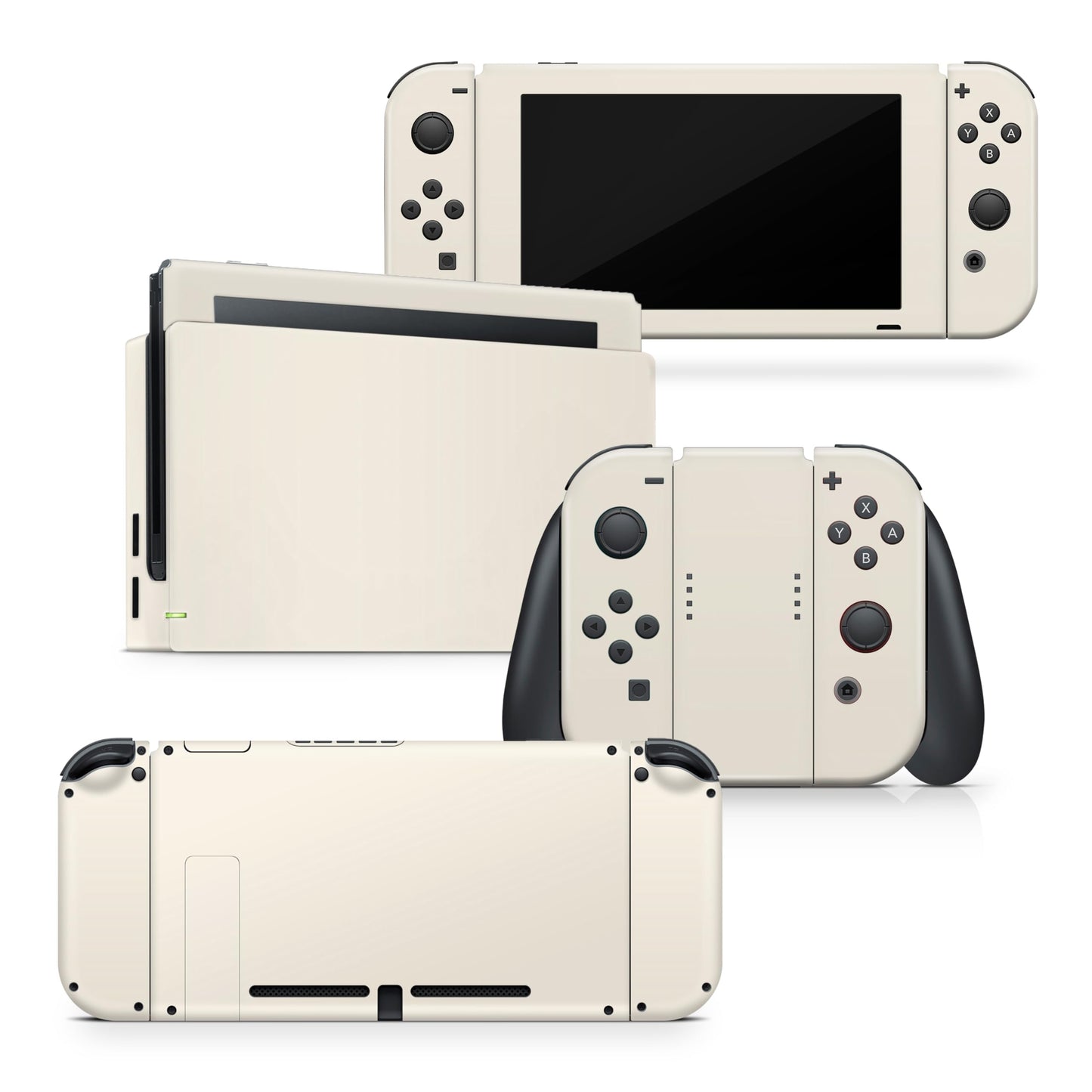 Tacky Design Classic Solid Color Switch Skin Wrap Cover Cream Skin for Nintendo Switch Premium Vinyl 3M Full Wrap Decal (Cream Nintendo Switch (2017))