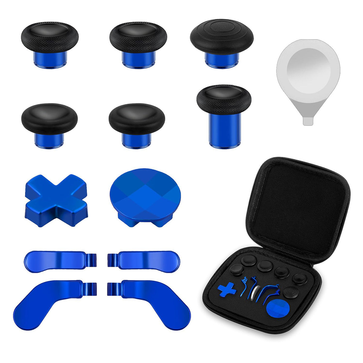 13 in 1 Metal Thumbsticks for Xbox One fine design Series 2 Gaming Accessory Replacement Parts Xbox fine design Controller Replacement Parts Includes 6 Metal Swap Joysticks 4 Paddles 2 D-pads with Bag.(Blue)