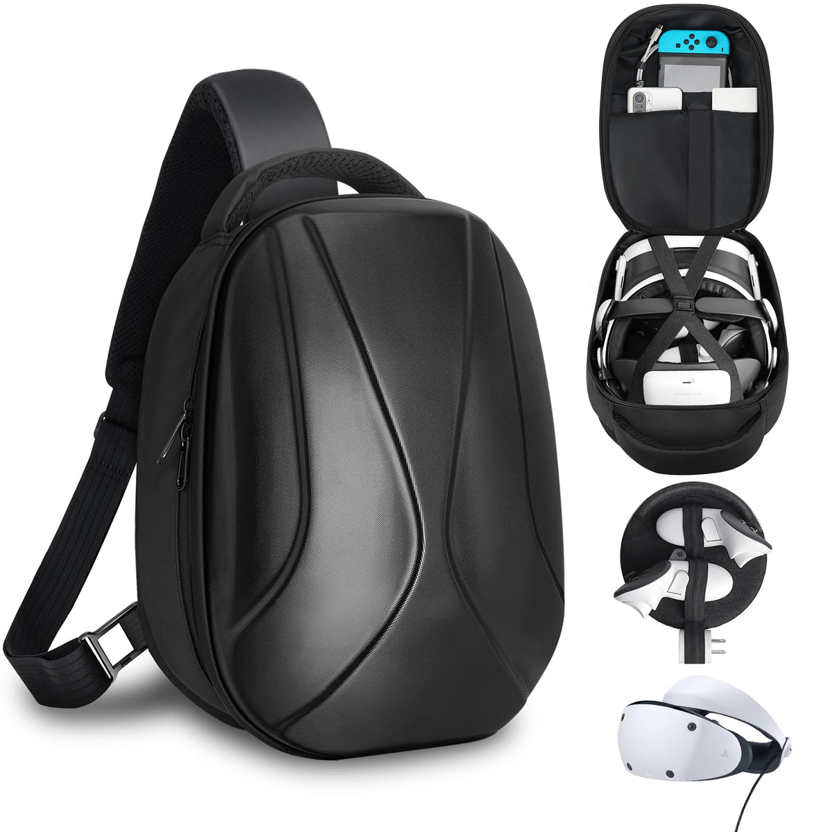 BnLnHOGVR Quest 3 Carrying Case Compitable with Meta Quest 3/Quest 2/Vision Pro VR Headset Expand Capacity for fine design Head Strap and Controller Accessories Ultra Unique Design for Comfort Tpartyl