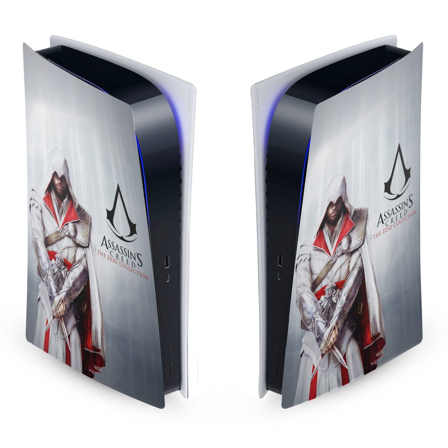 Head Case Designs Officially Licensed Assassins Creed Master Assassin Ezio Auditore Brotherhood Graphics Vinyl Faceplate Sticker Gaming Skin Decal Cover Compatible With PS5 Digital Edition Console