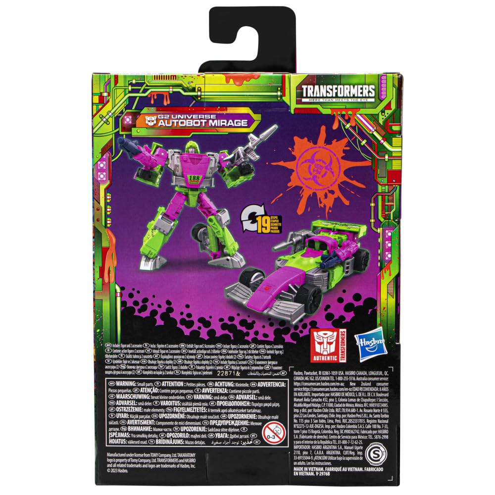 Hasbro Transformers Legacy Deluxe Class Action Figure G2 Autobot Mirage 14 cm - Black, Model F7513