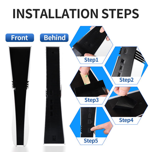 TECTINTER Dust Cover Net for PS5 Pro - Prevents Dust & Pet Hair, Full Surround, Black