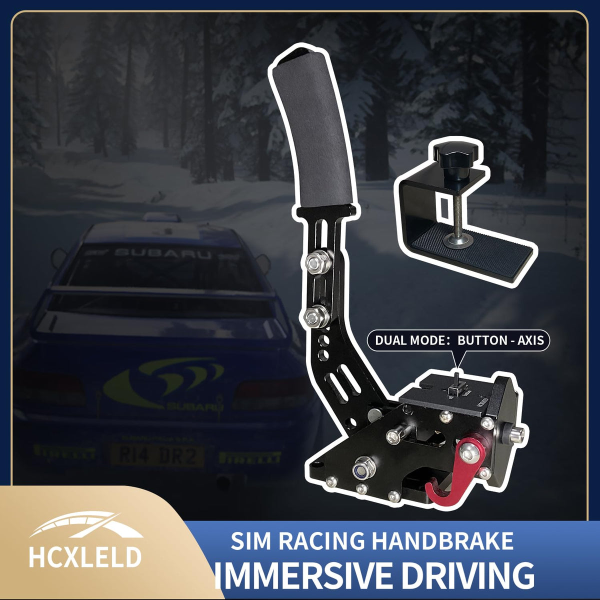 HCXLELD Sim Racing Handbrake, V99 V10 Steering Wheel Compatible with PS4, XBOX Series X/S, XBOX One