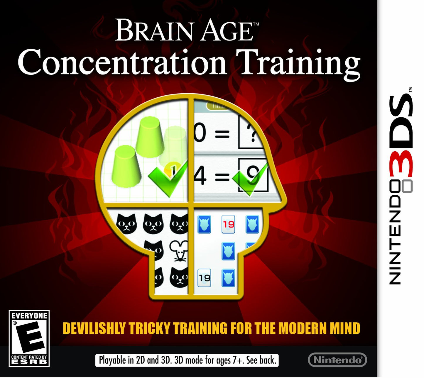 Nintendo Brain Age: Concentration Training - Nintendo 3DS Game, Model CTRPARSE