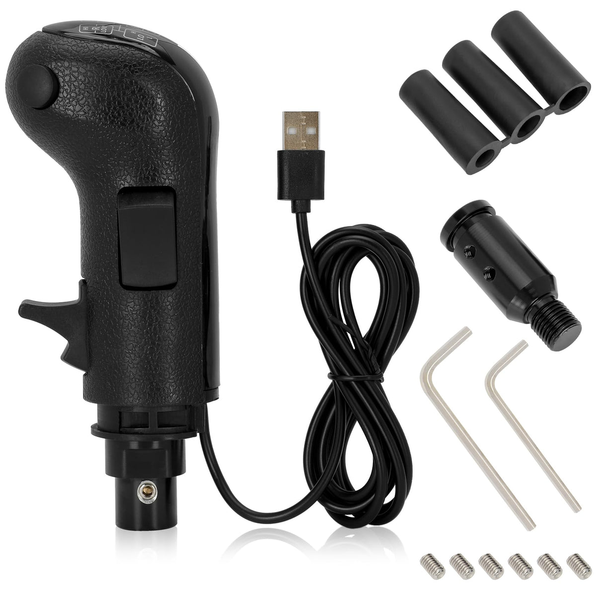 USB Truck Simulator Shifter Compatible with Logitech G25 G27 G29 G923 Thrustmaster TH8A Shifter semi shifter for pc Gear Shift Lever for ATS and ETS2 Games-PC Sim Racing Shifter