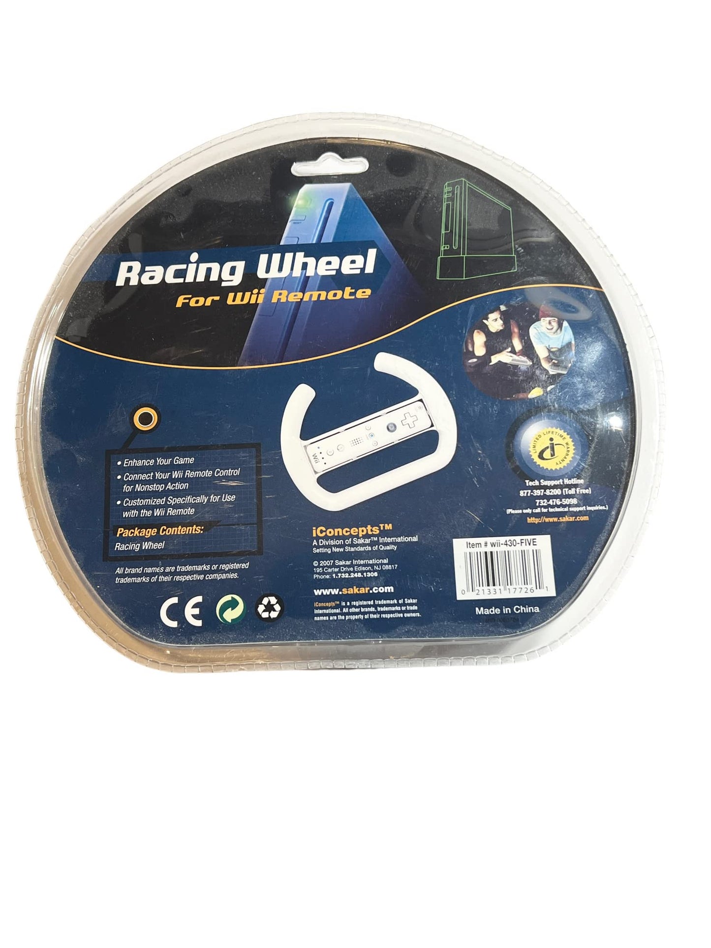 iconcepts Racing Wheel for Wii Remote - Model wii-430-FIVE, Enhanced Gaming Experience