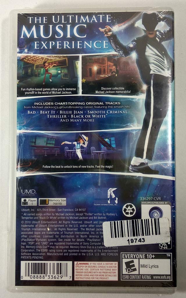 Ubisoft Michael Jackson The Experience Game for Sony PSP - Model 33629