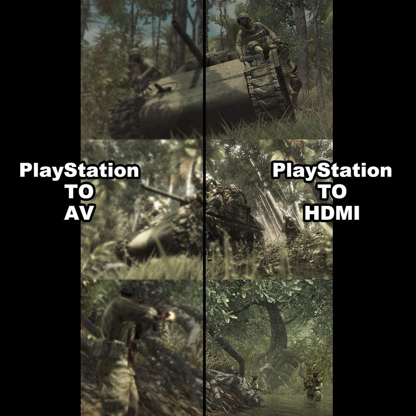 Azduou PS2 to HDMI Converter - Connect PS2/PS3 to HDTV, True Ypbpr HD Signal, Black