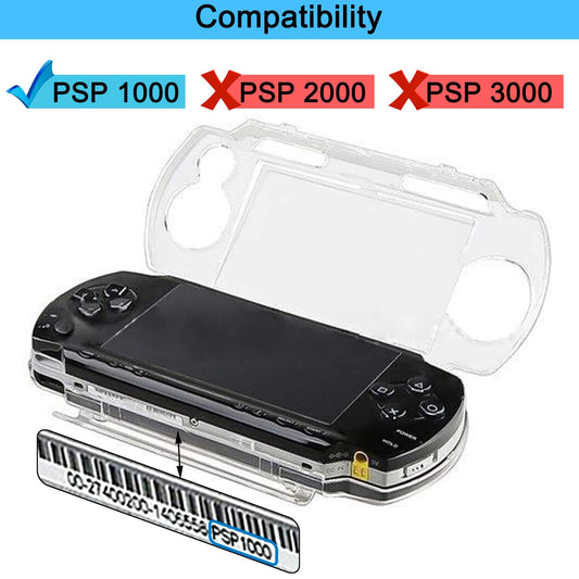 OSTENT Clear Hard Cover Case for Sony PSP 1000 - Durable Protector Shell for Travel