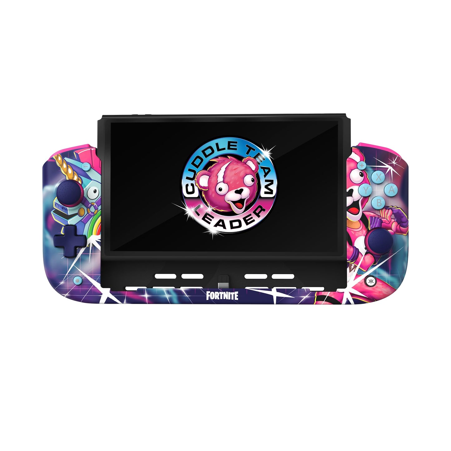 CRKD Nitro Deck - Professional Handheld Deck with Zero Stick Drift for Nintendo Switch and Switch OLED (Fortnite Cuddle Team Leader Ed)