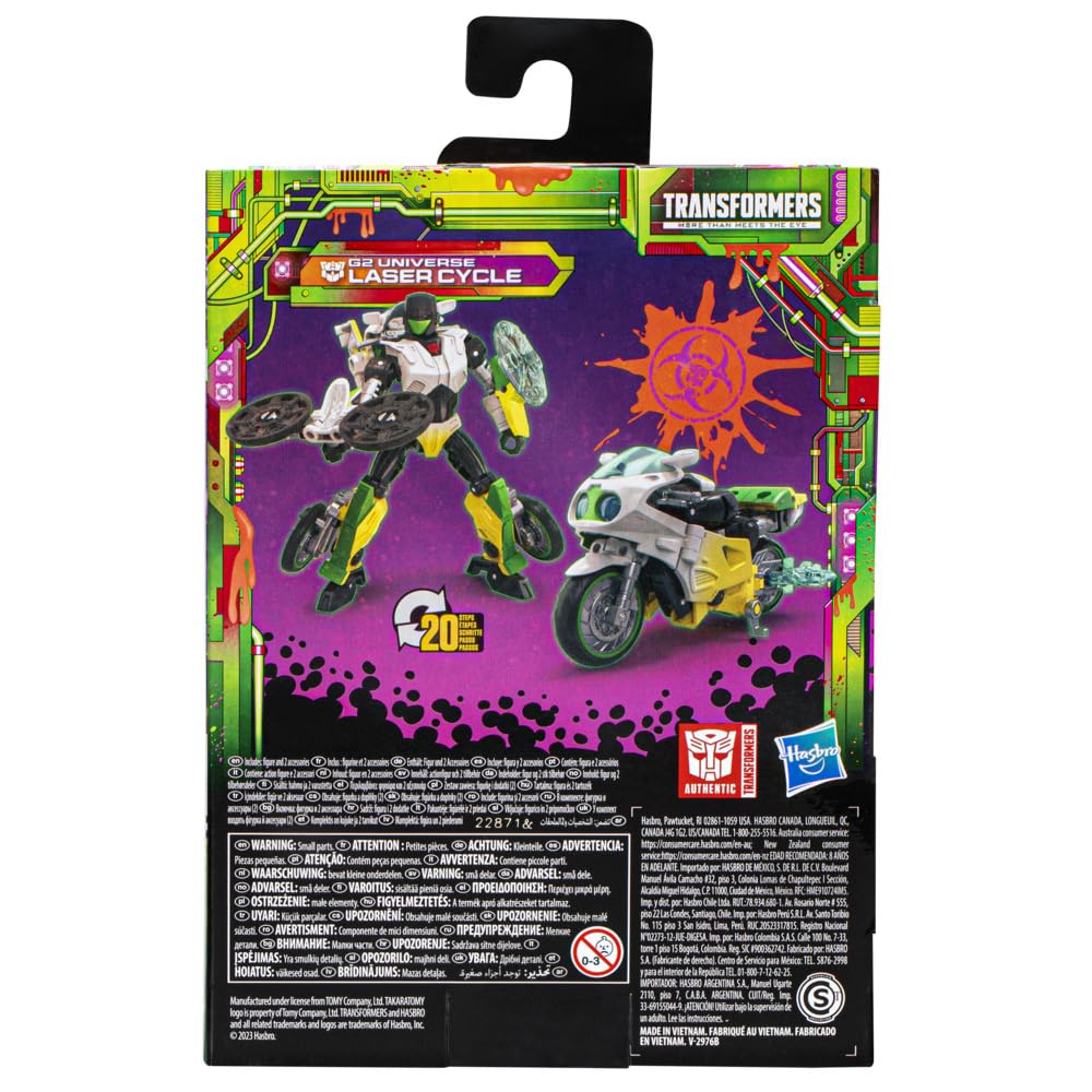 Hasbro G2 Universe Laser Cycle Deluxe Class Transformer - 5.51 inches, Black, Model F7512, Legacy Evolution
