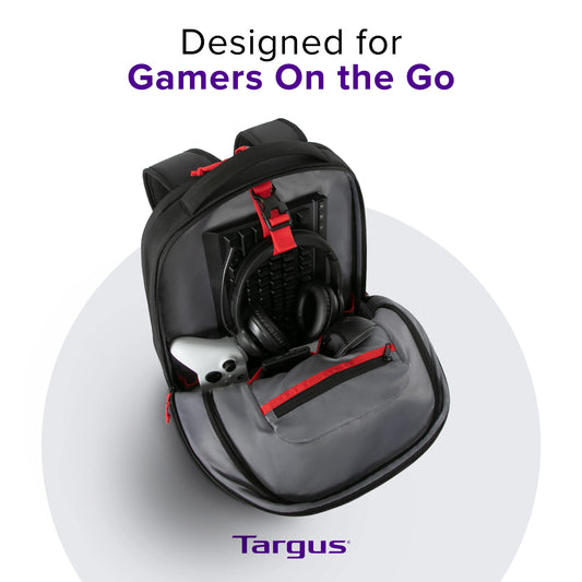 Targus 17.3” Strike II Gaming Backpack, Classic Polyester, Model TBB639GL, One Size