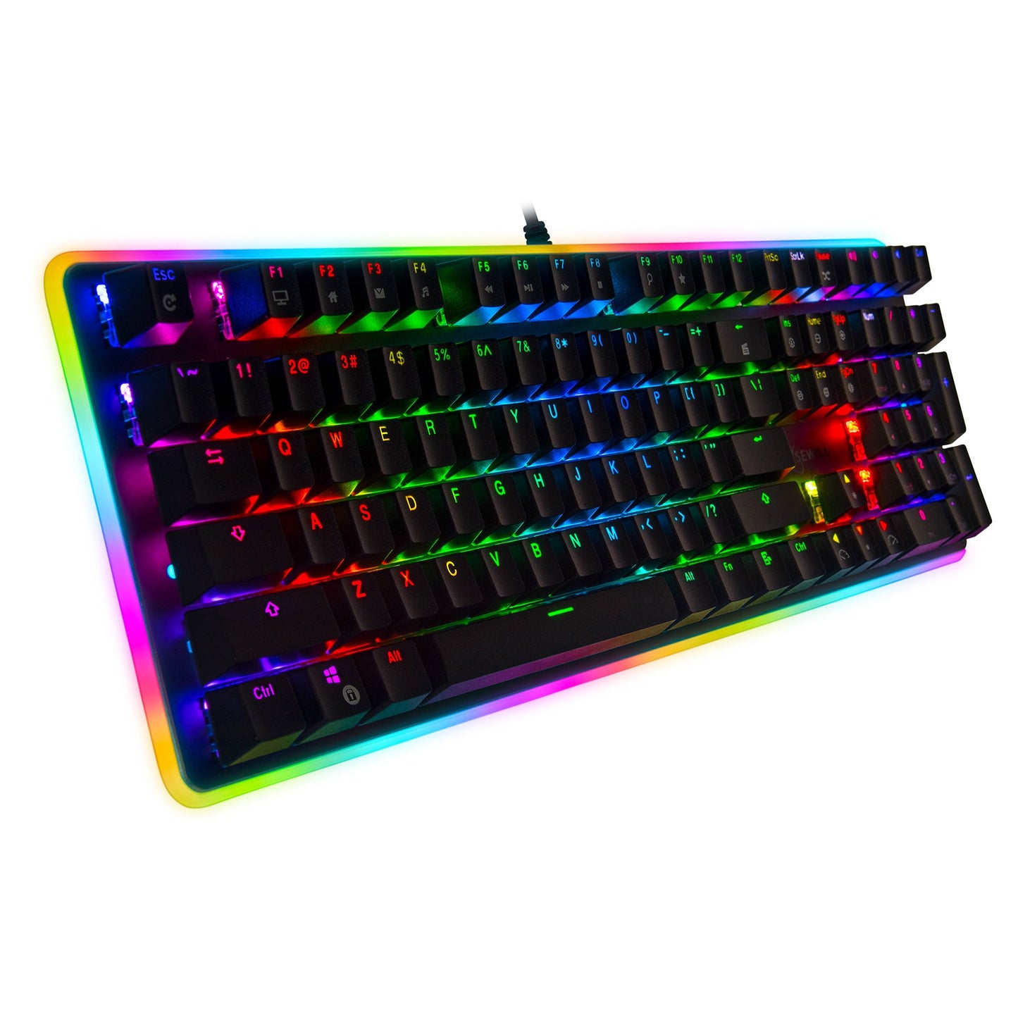 Rosewill Mechanical Gaming Keyboard, RGB LED Glow Backlit Computer Mechanical Switch Keyboard for PC, Laptop, Mac, Software Cust