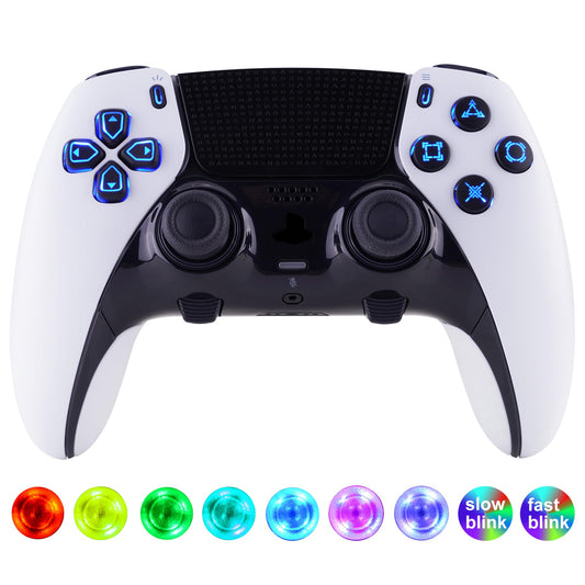 eXtremeRate PS5 Edge D-pad LED Kit - Multi-Colors, 7 Colors & 9 Effects, Black Classical Symbols Buttons