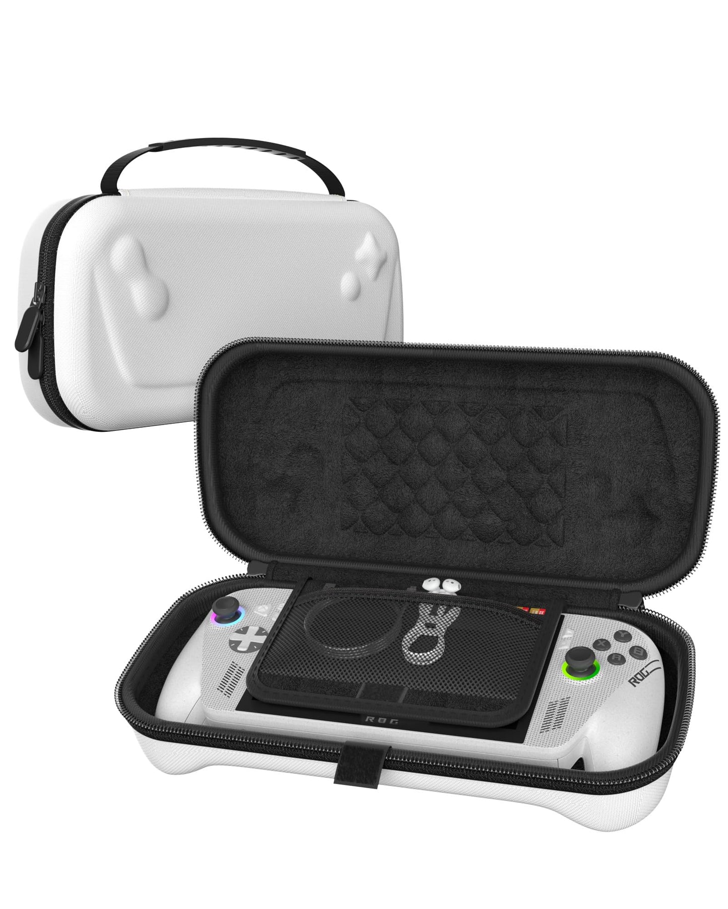ProCase Carrying Case for Rog Xbox Ally / Rog Xbox Ally X 2025 Portable EVA Travel Storage Pouch Protective Hard Shell for Handheld Console & Accessories -White