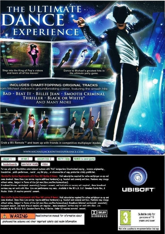 Ubisoft Michael Jackson: The Experience - Walmart Special Edition (Extra Song) Model 596295-CVR