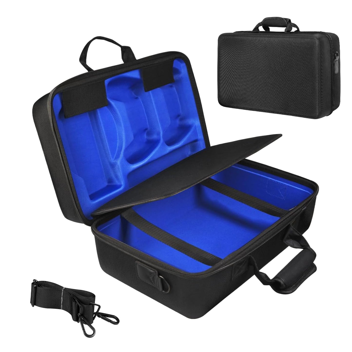 LVKAYCE Carrying Case Compatible with PS5 SLIM 2023 Hard Shell Travel Storage Bag Organizer Protective Cases for Play Station 5 Slim Console Controllers Headset and Gaming Accessories