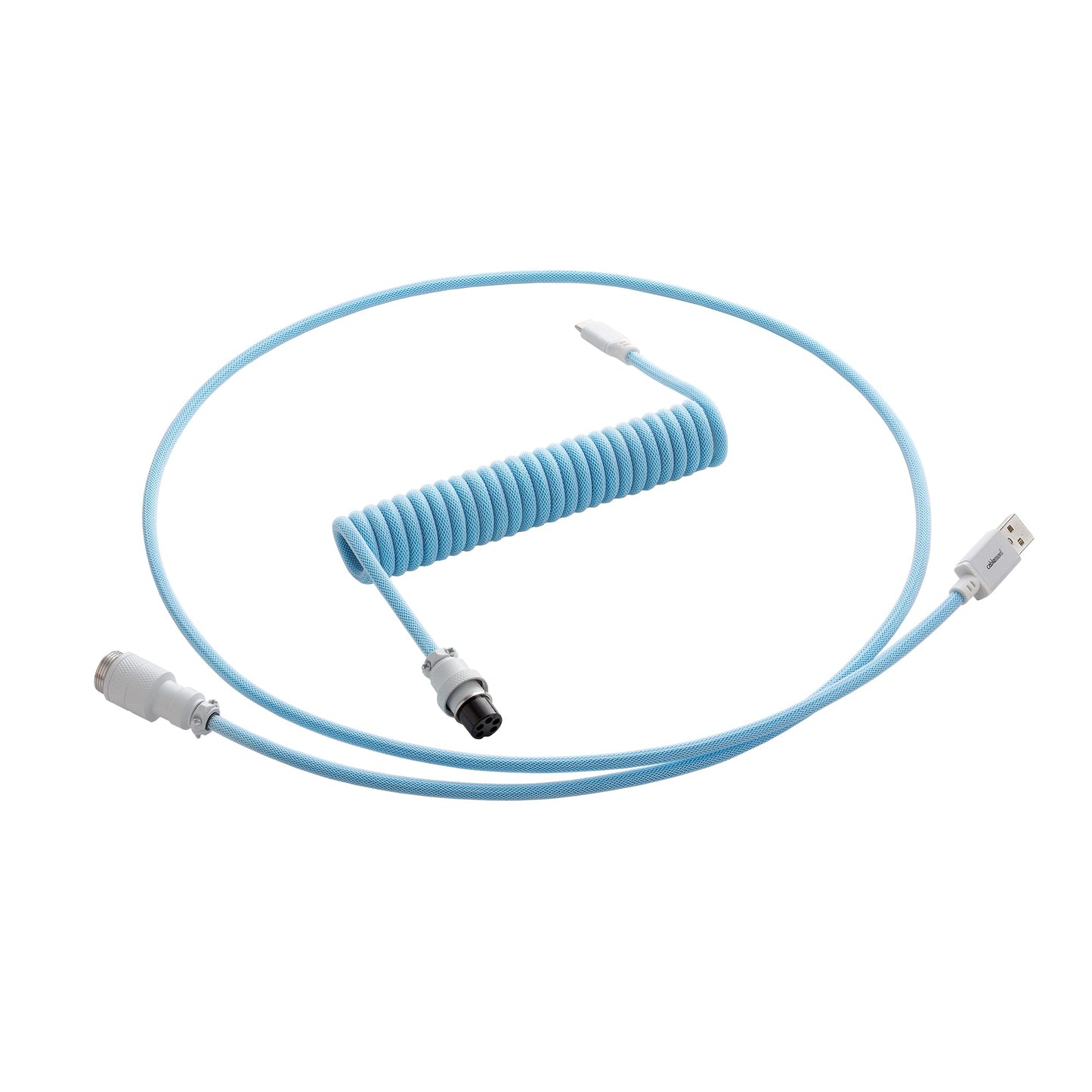 CableMod Pro Coiled Keyboard Cable (Republic Red USB A to USB Type C 150cm)