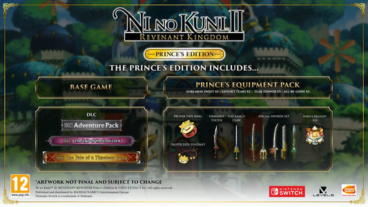 Bandai Namco Ni No Kuni II: Revenant Kingdom Prince's Edition for Nintendo Switch - Black, Model 198990
