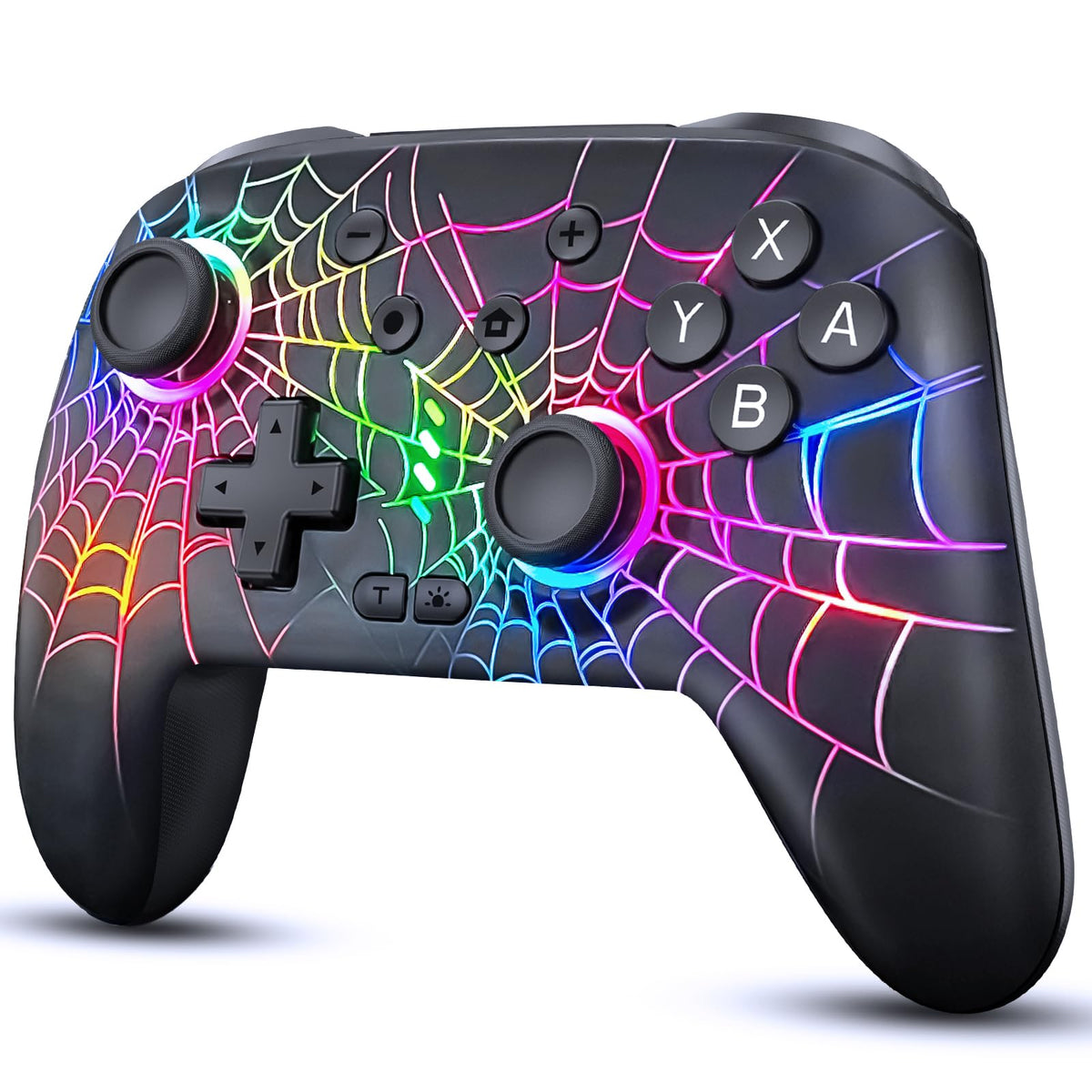 Switch Pro Controller Wireless Control - Compatible with Nitendo Switch/OLED/Lite 1000mAh Rechargeable Switch Controllers with 9 Colors LED Turbo Vibration Wake Up