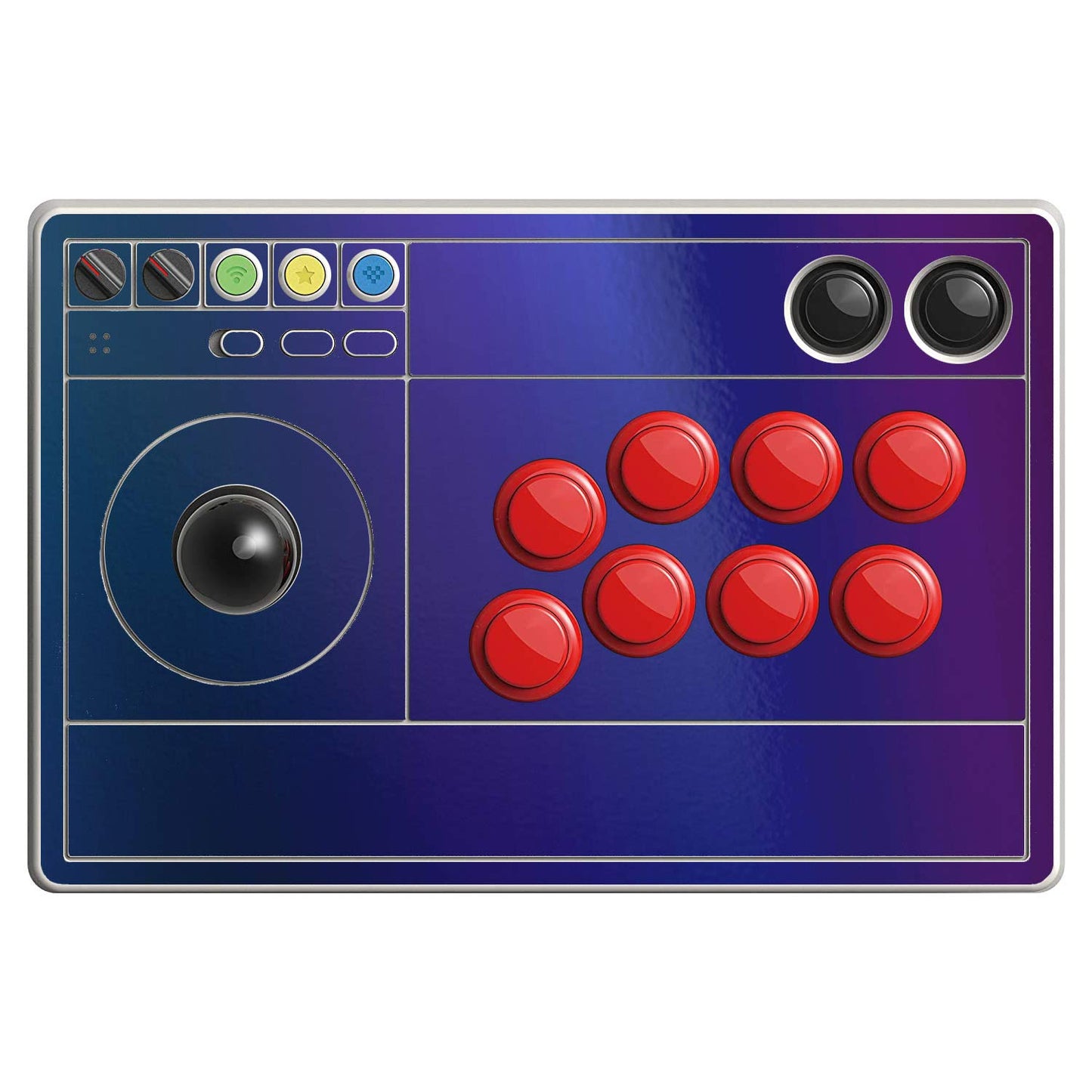 SopiGuard Sticker Skin for 8BitDo Arcade Stick Top Panel Only Vinyl Decal Wrap (Flip Rushing Riptide)