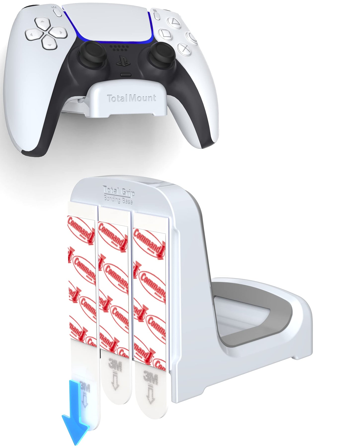 TotalMount Holder for PS5 Controller - Premium Mount Will Not Damage Your Wall with Screws or Permanent Adhesive (Wall Stand for PlayStation Controller - One Pack)