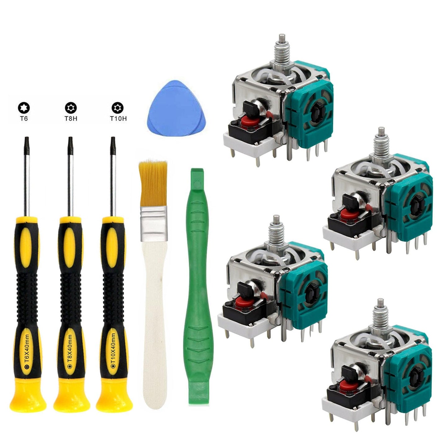 4PCS Analog Joystick Repair Tool Kit for Xbox One fine design Series 2 Controllers Thumb Sticks Drift Broken Loose Joystick Replacement T6 T8 T10 Repair Screwdriver Kit for Xbox One fine design 2