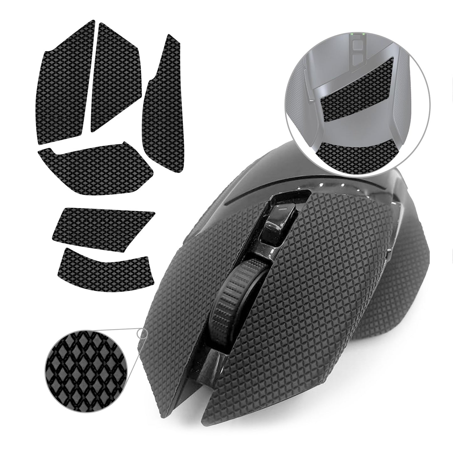 TALONGAMES Mouse Anti Slip Grip Tape Compatible with Razer Basilisk Ultimate/Basilisk V2 / Basilisk X Gaming Mouse Palm Sweat Absorption Thin 0.5mm Cut to Fit Easy to Apply Mouse Skin