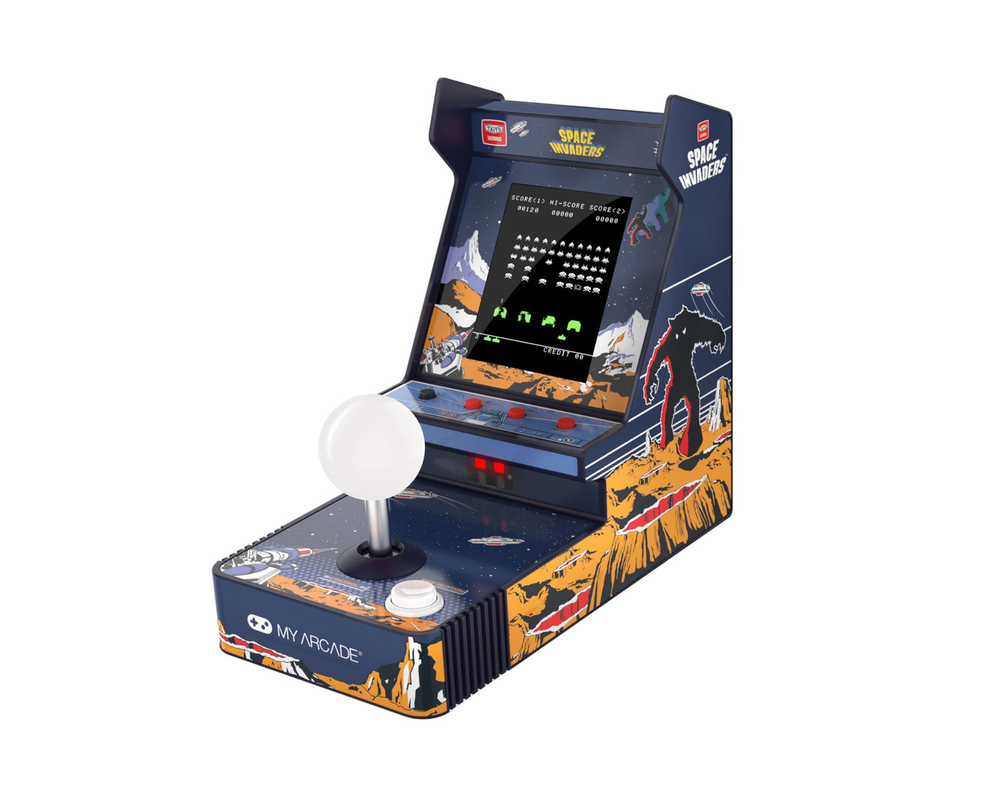 My Arcade Space Invaders Joystick Player: Retro Gaming Console, 3 Retro Games in 1, Space Invaders Arcade