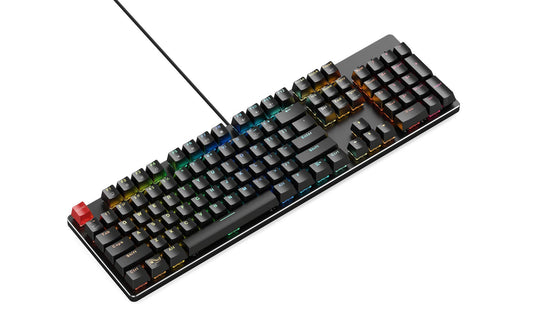 Glorious GMMK Full Size Mechanical Gaming Keyboard - USB Wired, RGB Hot Swappable, Black Metal Top Plate