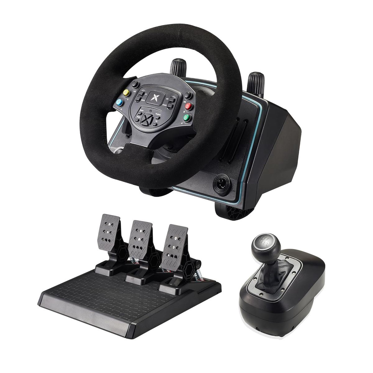 DOYO Racing Wheel, 1080 Degree Gaming Steering Wheel with Pedals and Shifter, Vibration Feedback, Paddle Shifters, Xbox Steering