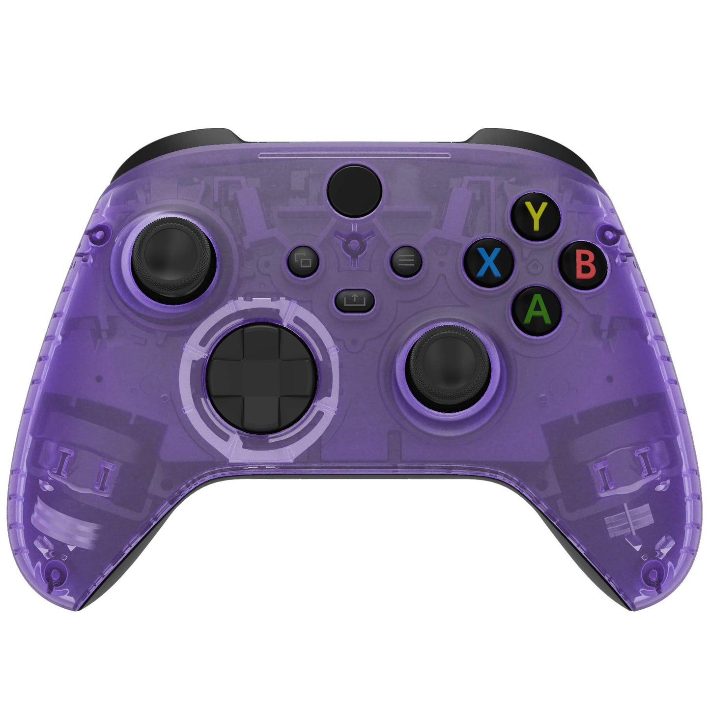 eXtremeRate Replacement Faceplate for Xbox Series X & S Controller - Personalize Your Control - Clear Atomic Purple Front Housing Shell for Xbox Core Wireless Controller