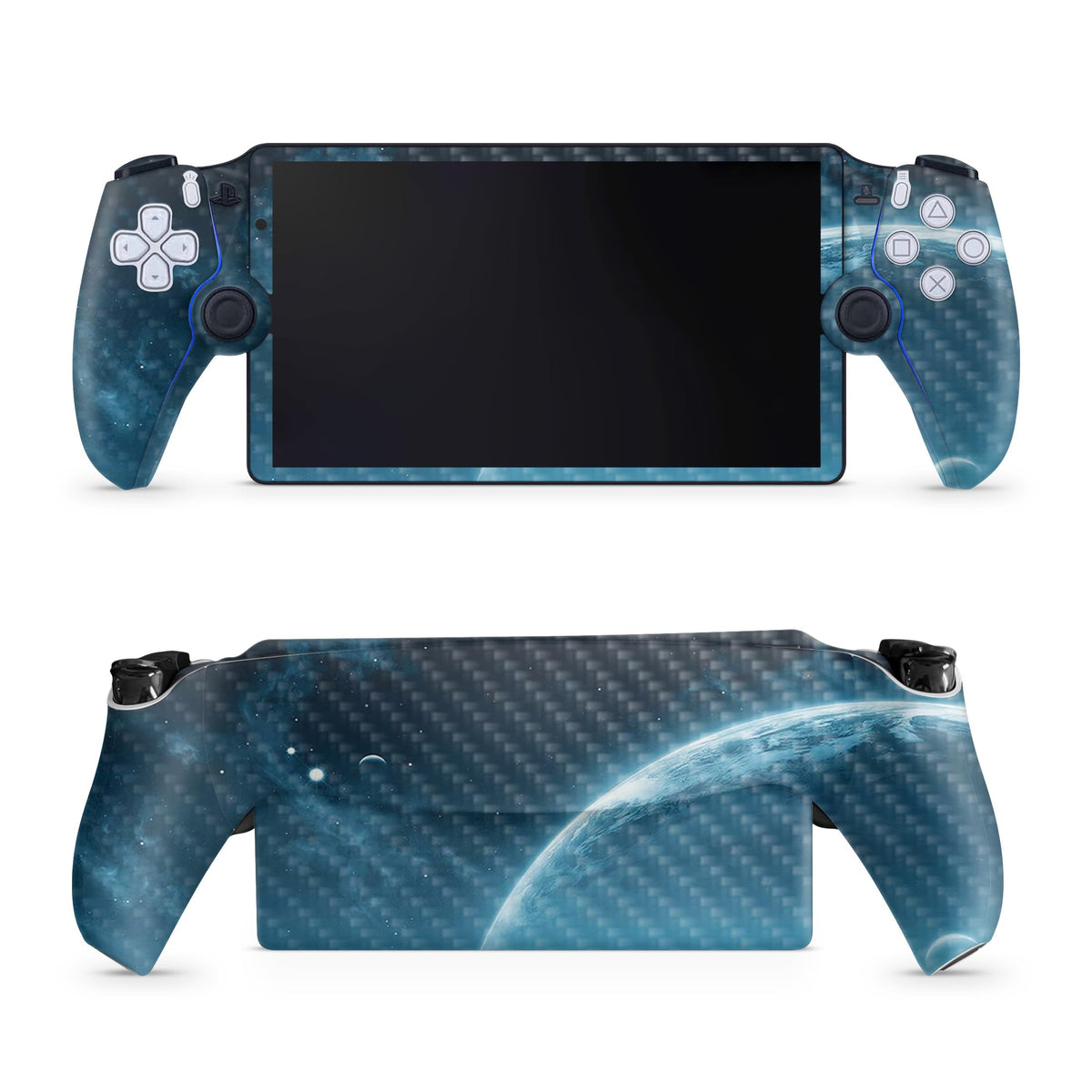 Carbon Fiber Gaming Skin Compatible with PS5 Portal Remote Player - Outer Space - fine 3M Vinyl Protective Wrap Decal Cover - Easy to Apply | Crafted in The USA by MightySkins