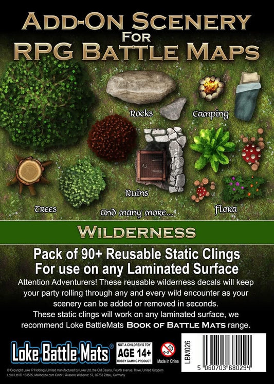 Loke BattleMats Add-On Scenery - Wilderness, Laminated, Multicolor, Model 1