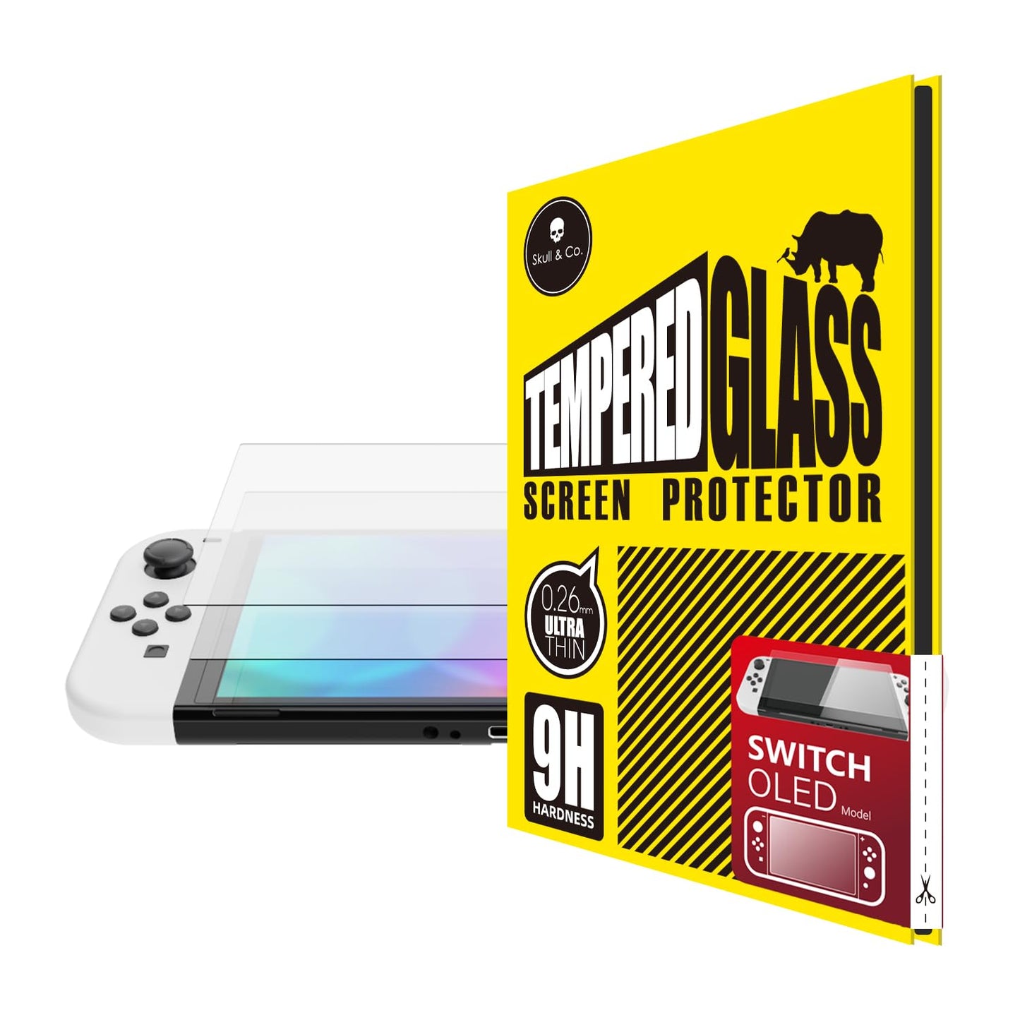 Skull & Co. Tempered Glass Screen Protector For Switch OLED (2-PACK)