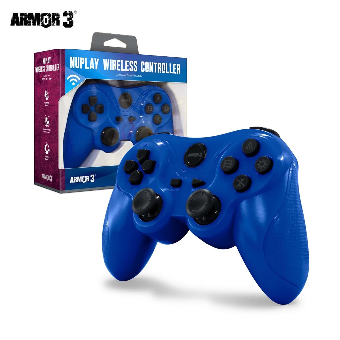 Armor3 Nuplay Wireless Game Controller for PS3 / Playstation 3 (Blue)