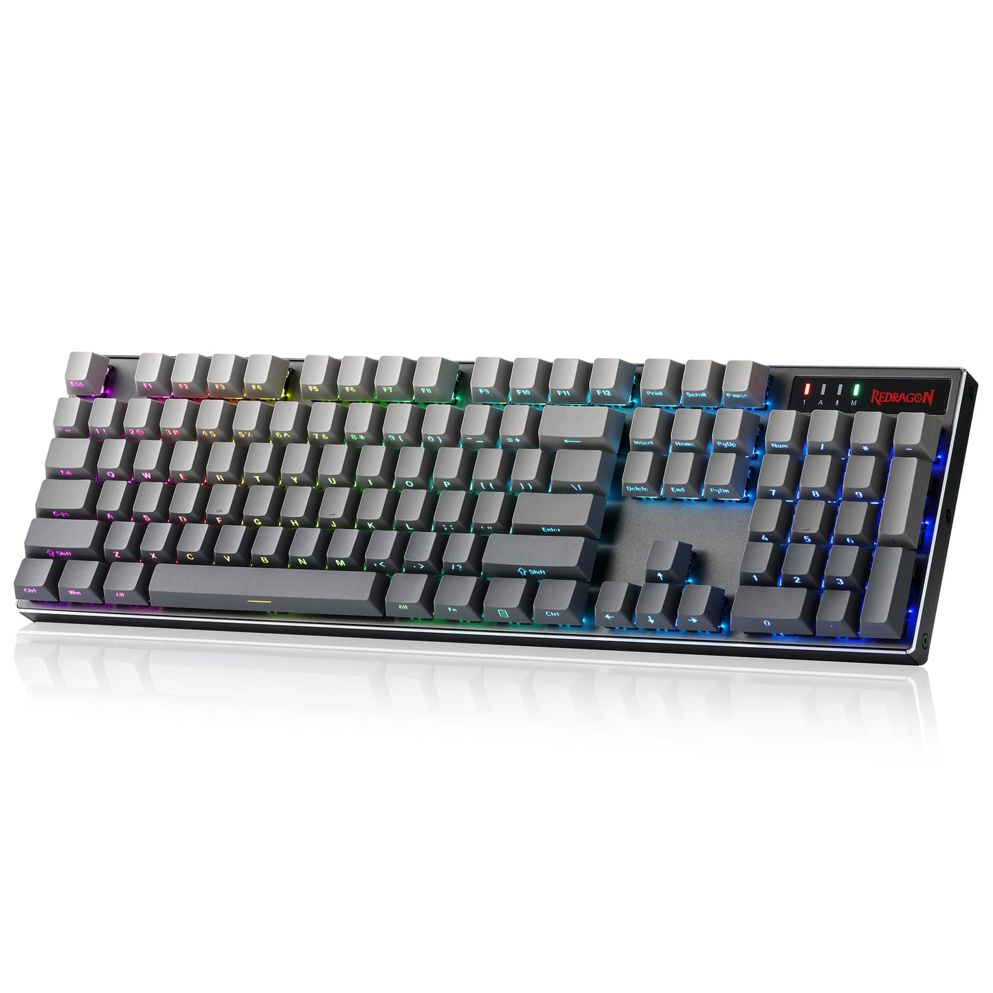 Redragon K556 PRO 104 Keys Wireless RGB Gaming Keyboard Tri-Mode Aluminum Mechanical Keyboard w/Noise Dampening Layers Hot-Swap South-Facing RGB Socket Gradient PBT Keycaps & Custom Linear Switch