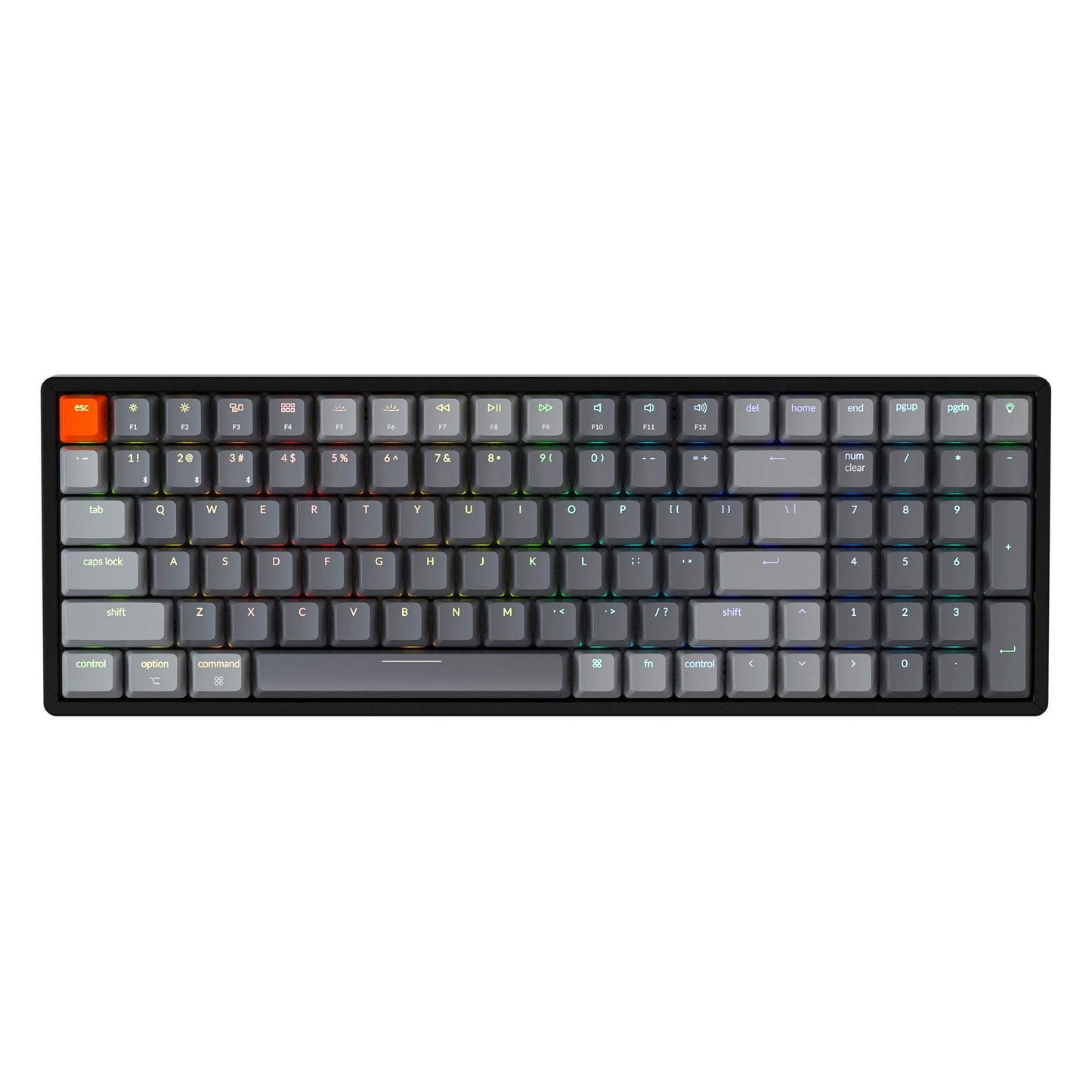 Keychron K4 RGB Hot Swappable Mechanical Keyboard, 96% Layout Bluetooth Wireless/USB Wired Computer Keyboard with Gateron G Pro