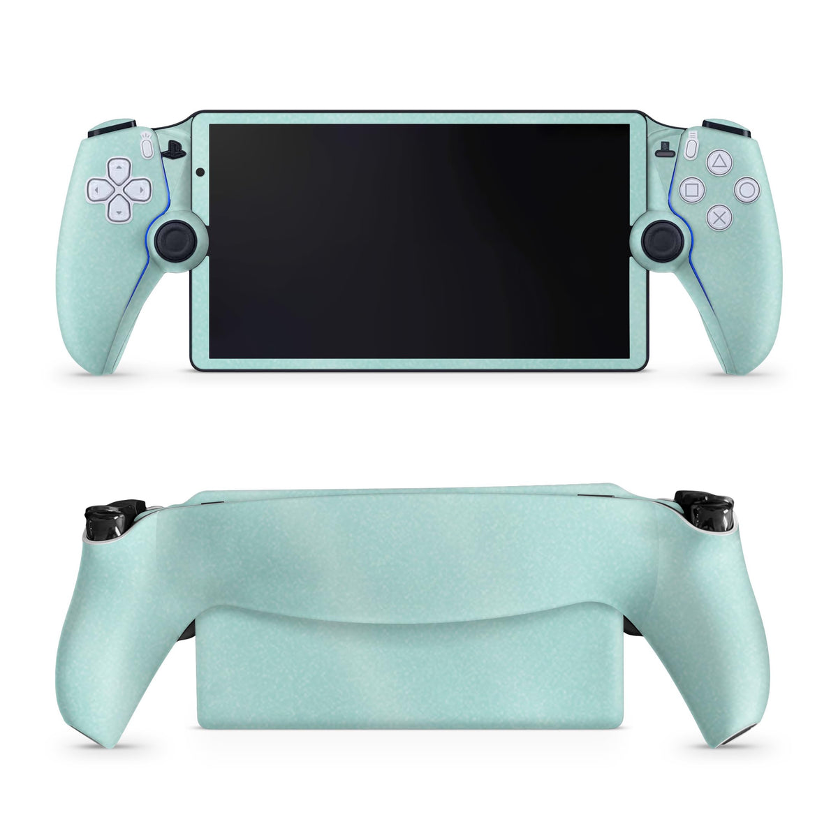Glossy Glitter Gaming Skin Compatible with PS5 Portal Remote Player - Solid Seafoam - fine 3M Vinyl Protective Wrap Decal Cover - Easy to Apply | Crafted in The USA by MightySkins