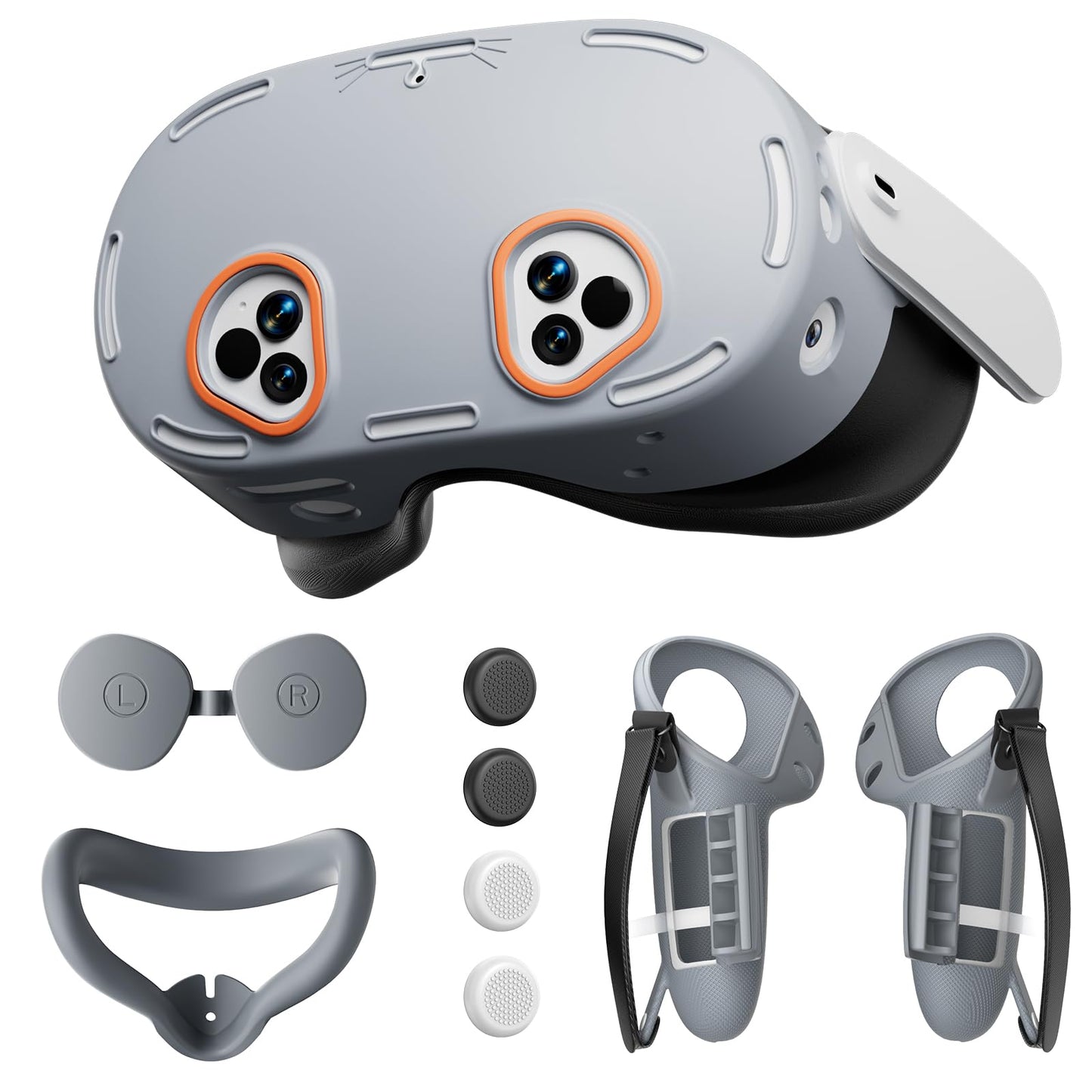 Protective Case for Meta Quest 3S TanReginal Accessories for Meta Quest 3s Durable and Damage-Resistant Case with 1 Headset Protector 1 Facial Cushion 1 Lens Shield 2 Controller Covers and More