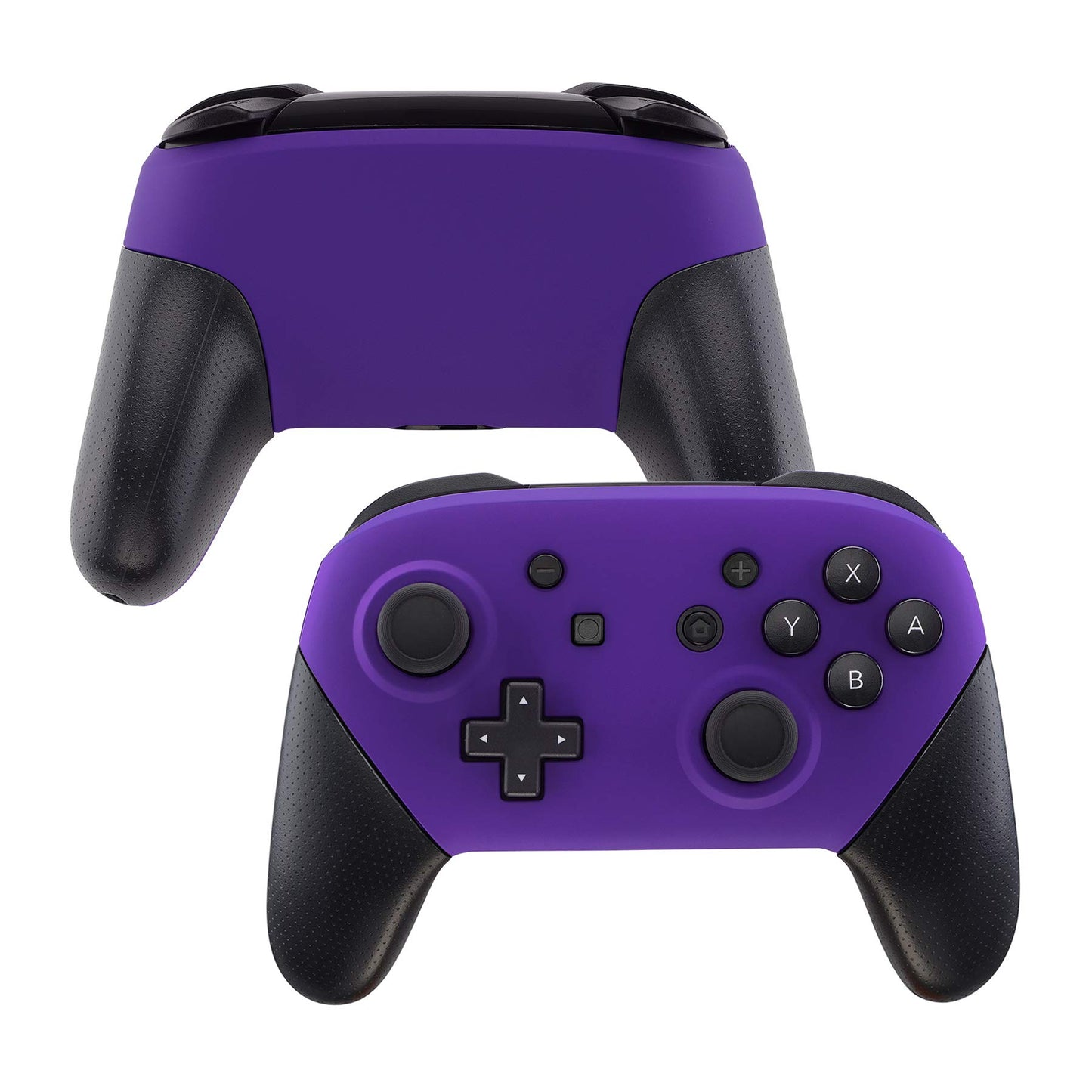 eXtremeRate Purple Faceplate and Backplate for Nintendo Switch Pro Controller Soft Touch DIY Replacement Shell Housing Case for Nintendo Switch Pro - Controller NOT Included