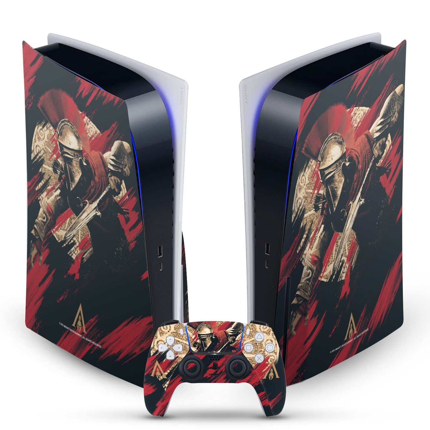Alexios Odyssey Artwork Matte Vinyl Faceplate Sticker Gaming Skin Case Cover Compatible with Sony Playstation 5 PS5 Disc Edition Console & DualSense Controller