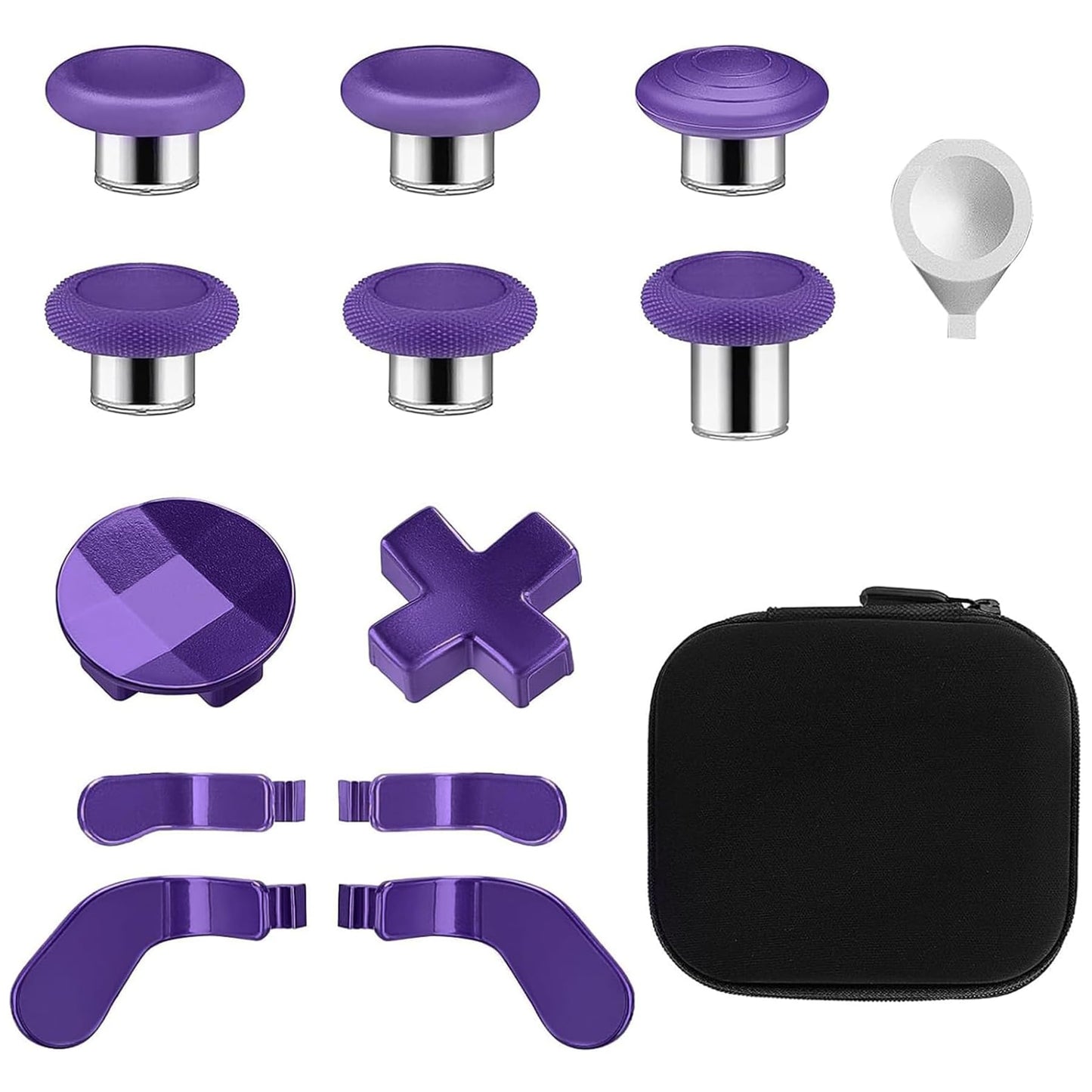 Accessories for Xbox One Elite Series 2 Controller(Model 1797) Metal Thumbsticks Paddles Joysticks Replacement Parts Kits Compatible with Xbox Elite Wireless Controller Series 2 Core(Purple)