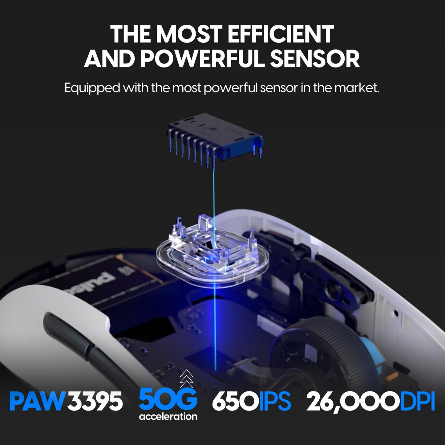 Pulsar Gaming Gears X2A Mini Wireless Gaming Mouse - 26000 DPI, Ambidextrous, Ultra Lightweight, White & Black