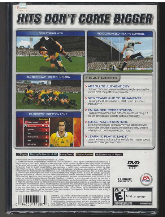 Electronic Arts EASports Rugby 2005 for PlayStation 2 - Model 14633148879